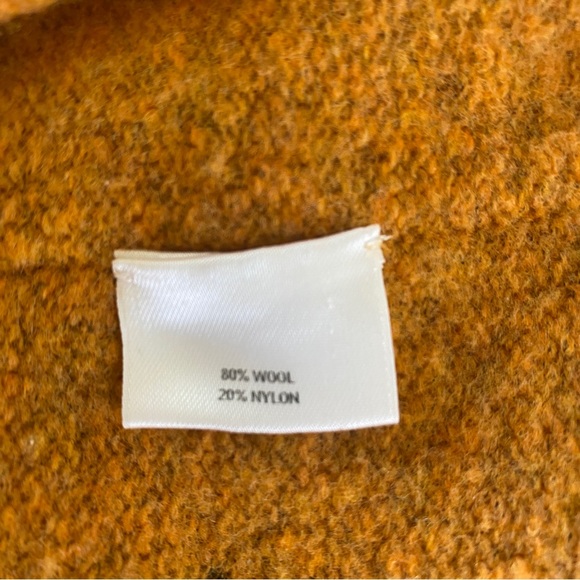 Eileen Fisher Italian Yarn Wool Blend Pullover Sweater S Orange Seam Detail - Picture 3 of 6